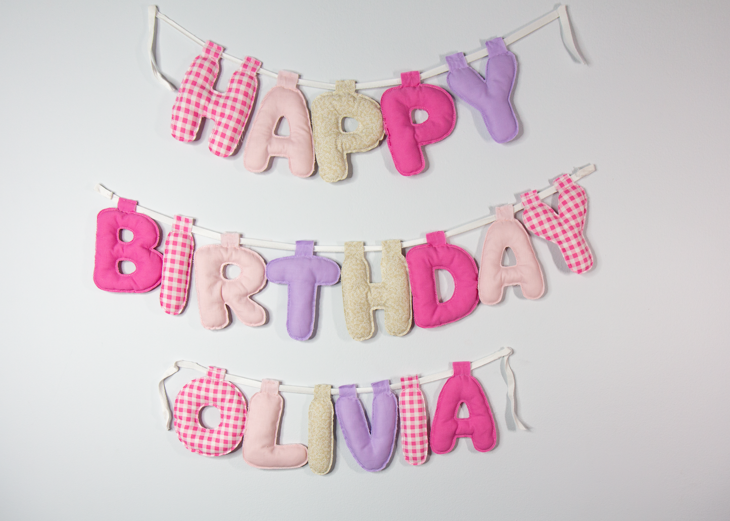 Fabric Happy Birthday Banner