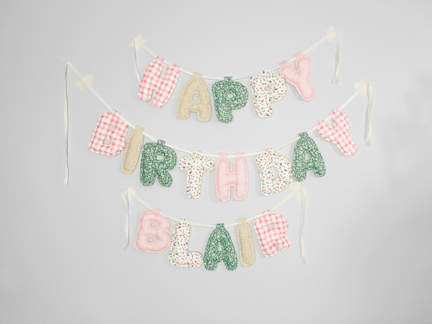 Fabric Happy Birthday Banner