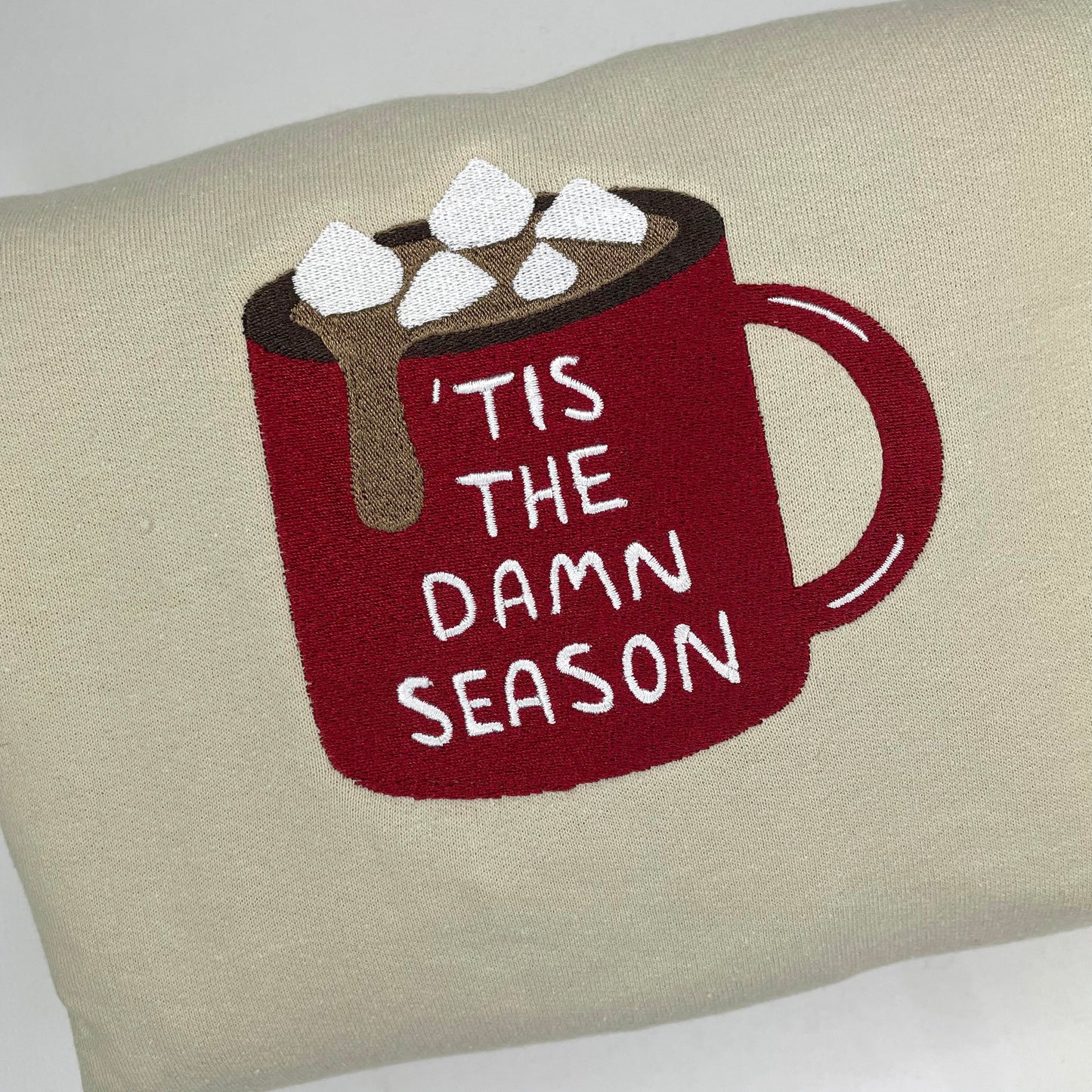 Tis The Damn Season Holiday Embroidered Crewneck