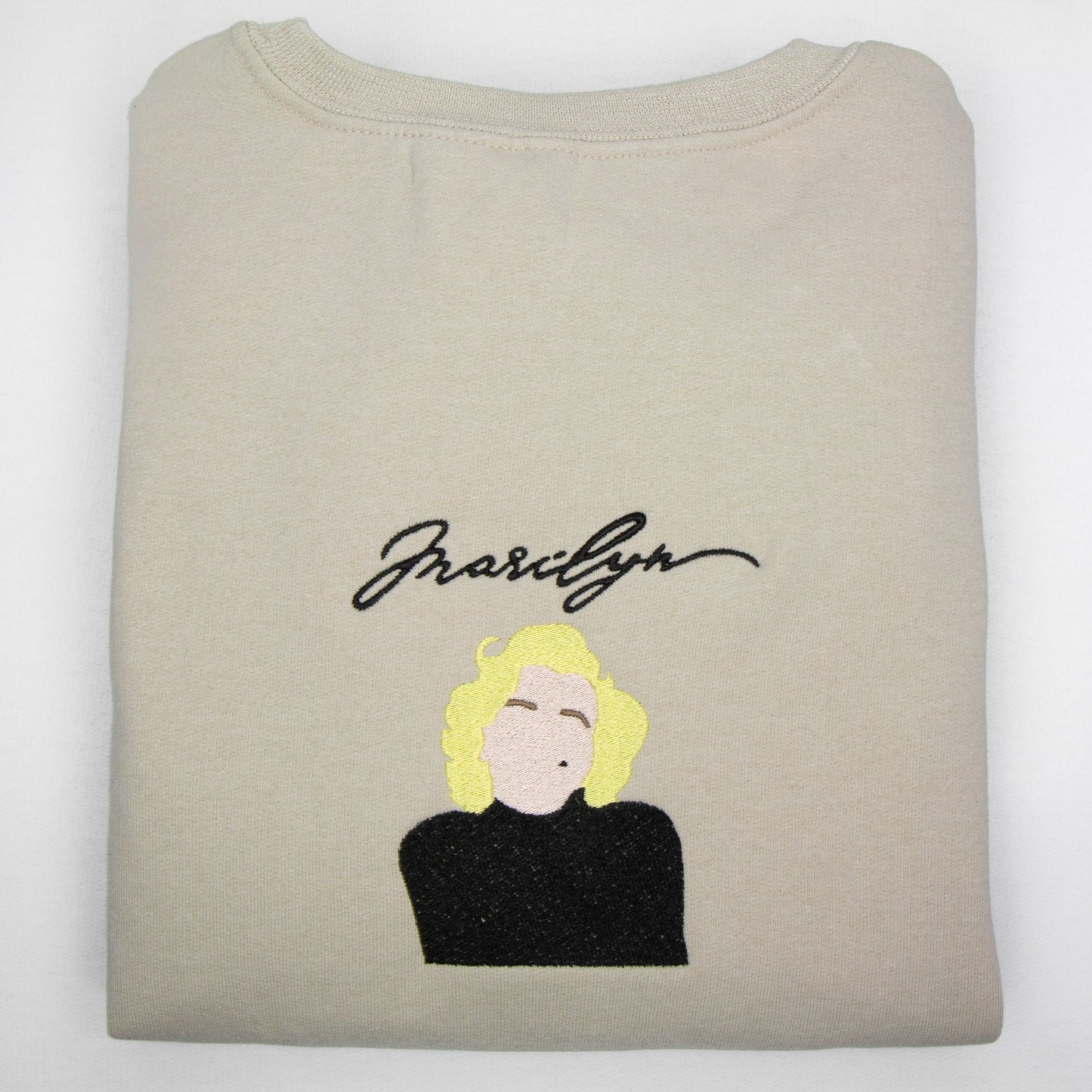 Marilyn Monroe with Autograph Embroidered Crewneck | Norma Jeane