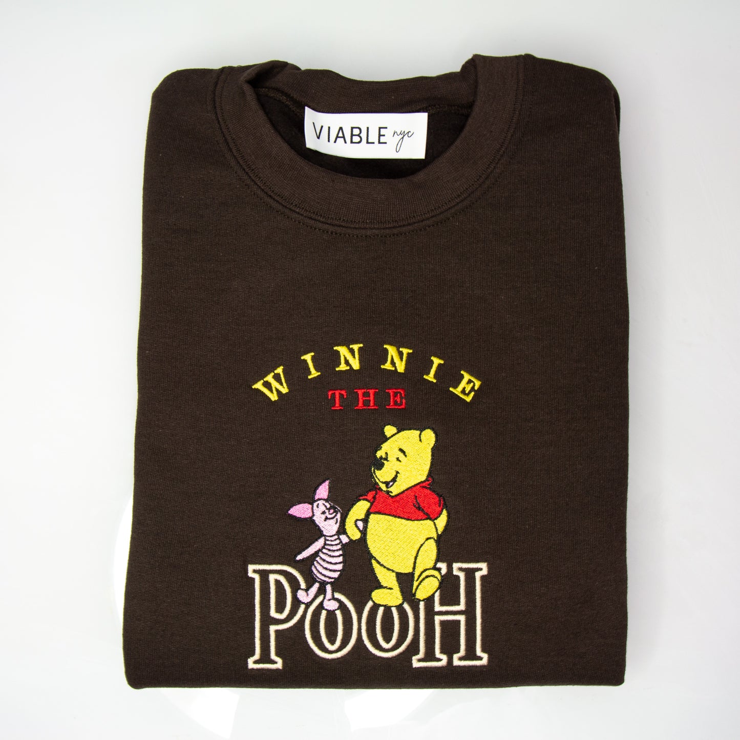 Winnie The Pooh & Piglet Embroidered Crewneck