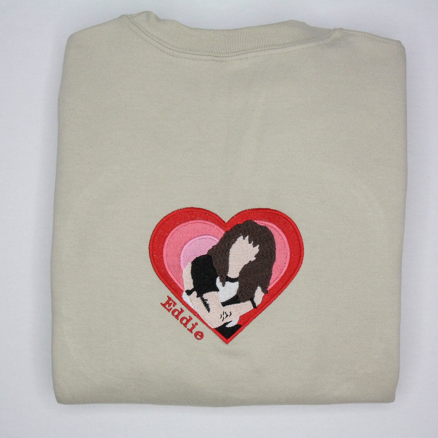 Eddie in Heart Embroidered Crewneck