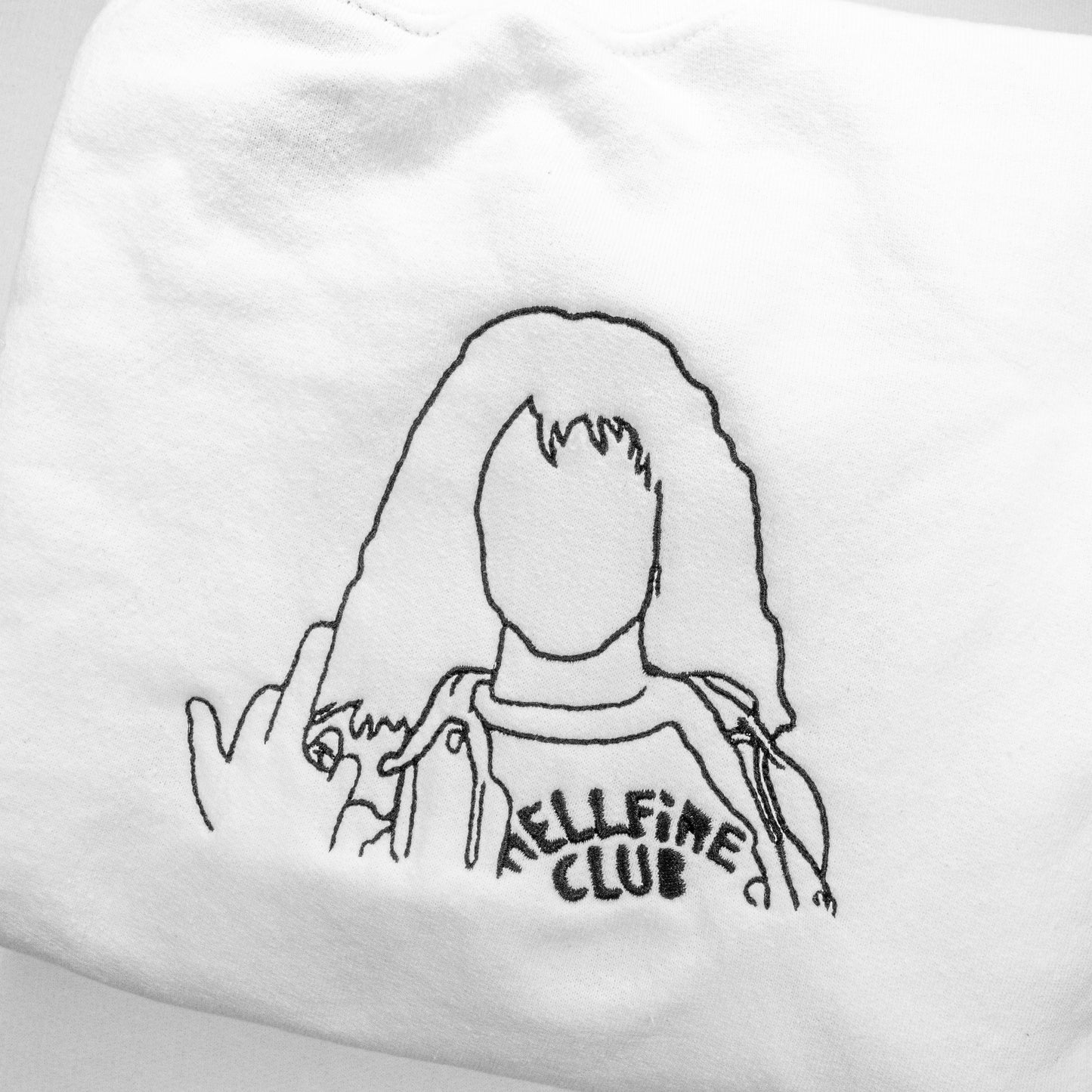 Eddie Portrait Line Art Embroidered Crewneck