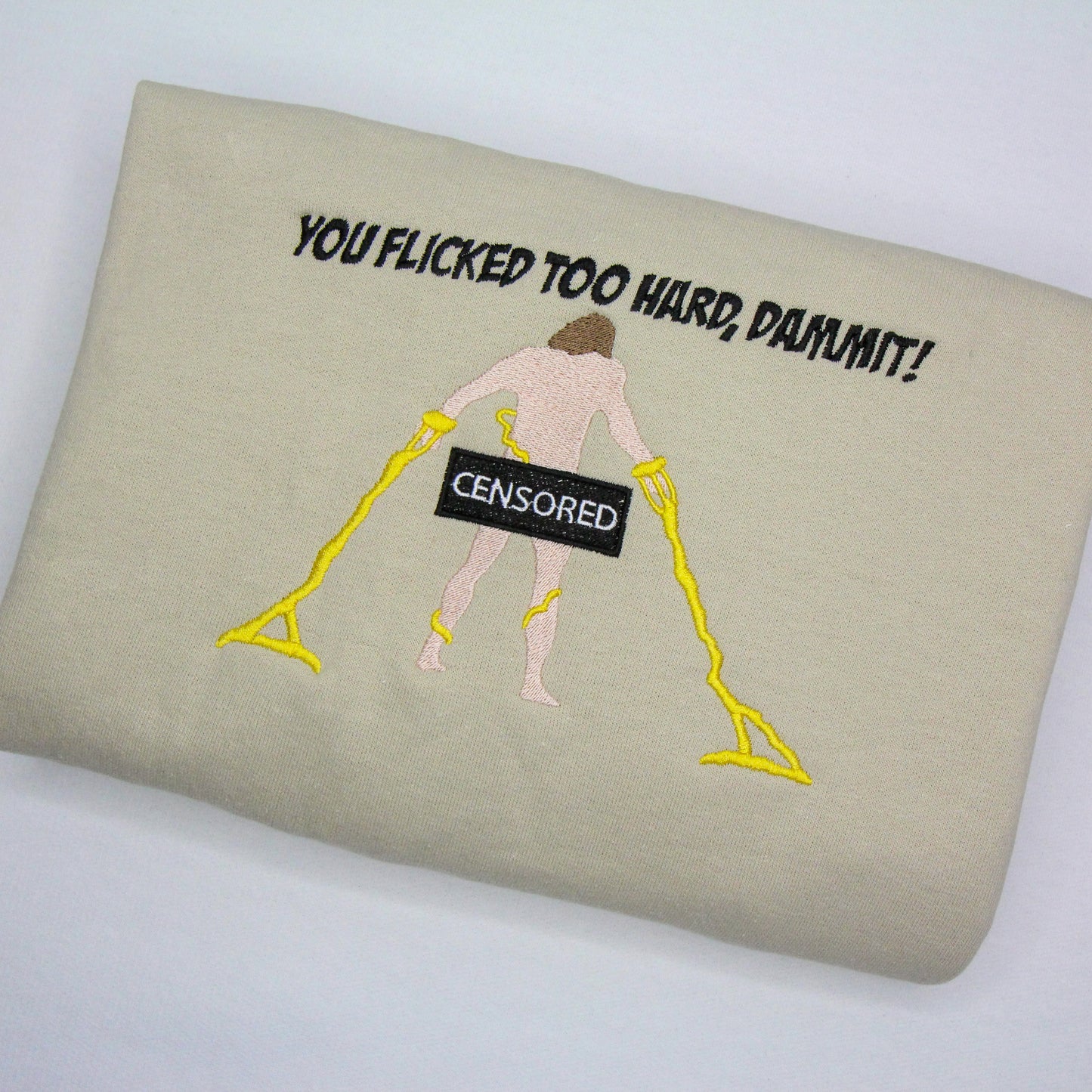 Thor "You Flicked Too Hard Dammit" Embroidered Crewneck