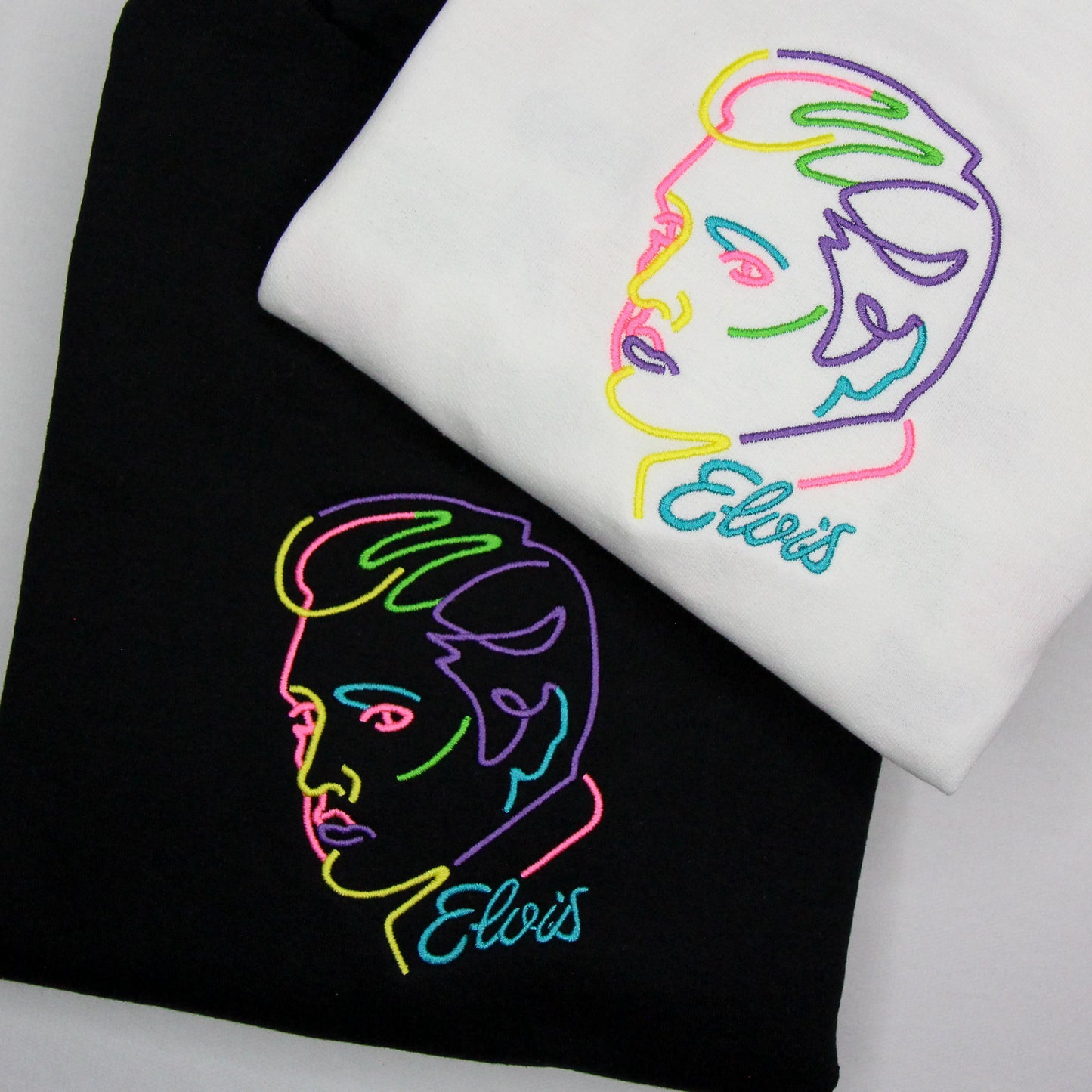 Elvis Presley Retro Embroidered Crewneck