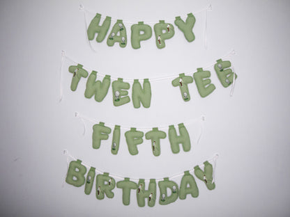 Fabric Happy Birthday Banner
