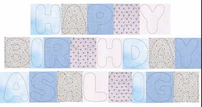 Fabric Happy Birthday Banner - Ashleigh