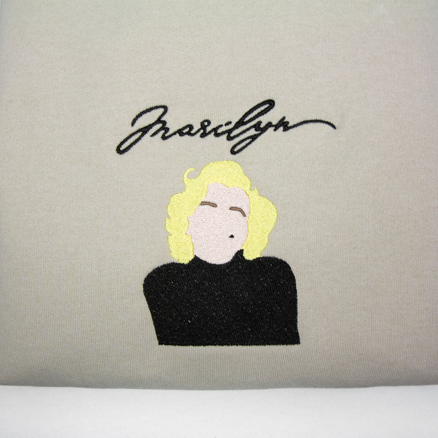Marilyn Monroe with Autograph Embroidered Crewneck | Norma Jeane
