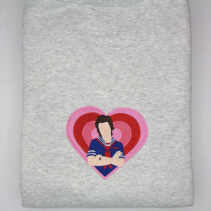 Steve in Heart Embroidered Crewneck
