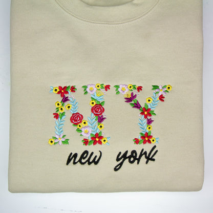 New York Embroidered Crewneck