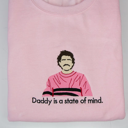 Pedro Pascal "Daddy is a state of mind" Crewneck (Pink)